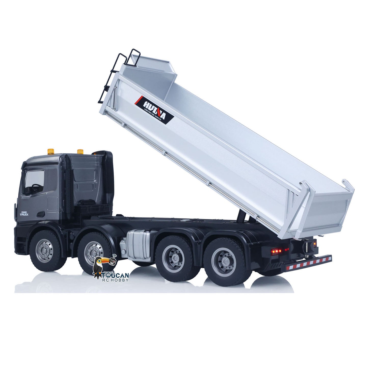 HUINA 1/14 Remote Control Dump Truck 12CH RC Tipper Finished Model Toy Gift RTR Light Sound Effects Radio USB Charging Cable