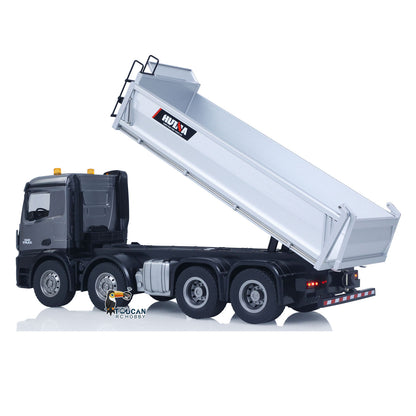 HUINA 1/14 Remote Control Dump Truck 12CH RC Tipper Finished Model Toy Gift RTR Light Sound Effects Radio USB Charging Cable