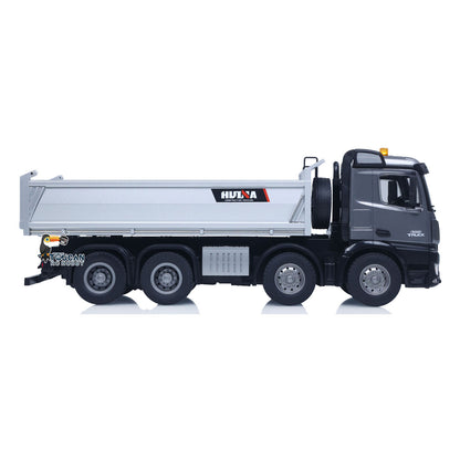 US Stock HUINA 1/14 Remote Control Dump Truck 12CH RC Tipper Finished Model Toy Gift RTR Light Sound Effects Radio USB Charging Cable