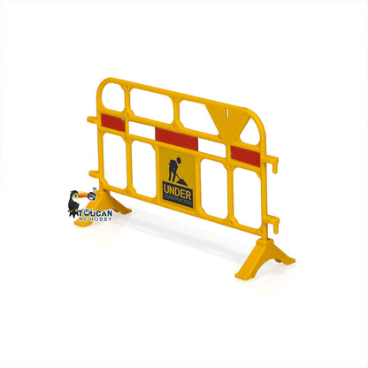 Decorative Traffic Sign Guard Rail Barrier Traffic Cones Crash Bucket for 1/14 RC Construction Vehicles Remote Control Car