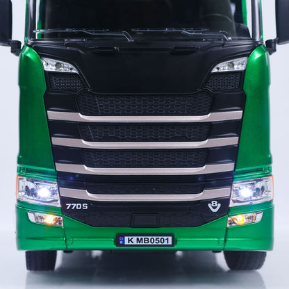 DE Stock HUINA 1/18 Remote Control Tractor Truck 770S 1501 6X4 Plastic RC Lorry Car Model Lights Sound System Charger Battery