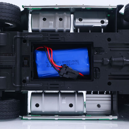 DE Stock HUINA 1/18 Remote Control Tractor Truck 770S 1501 6X4 Plastic RC Lorry Car Model Lights Sound System Charger Battery