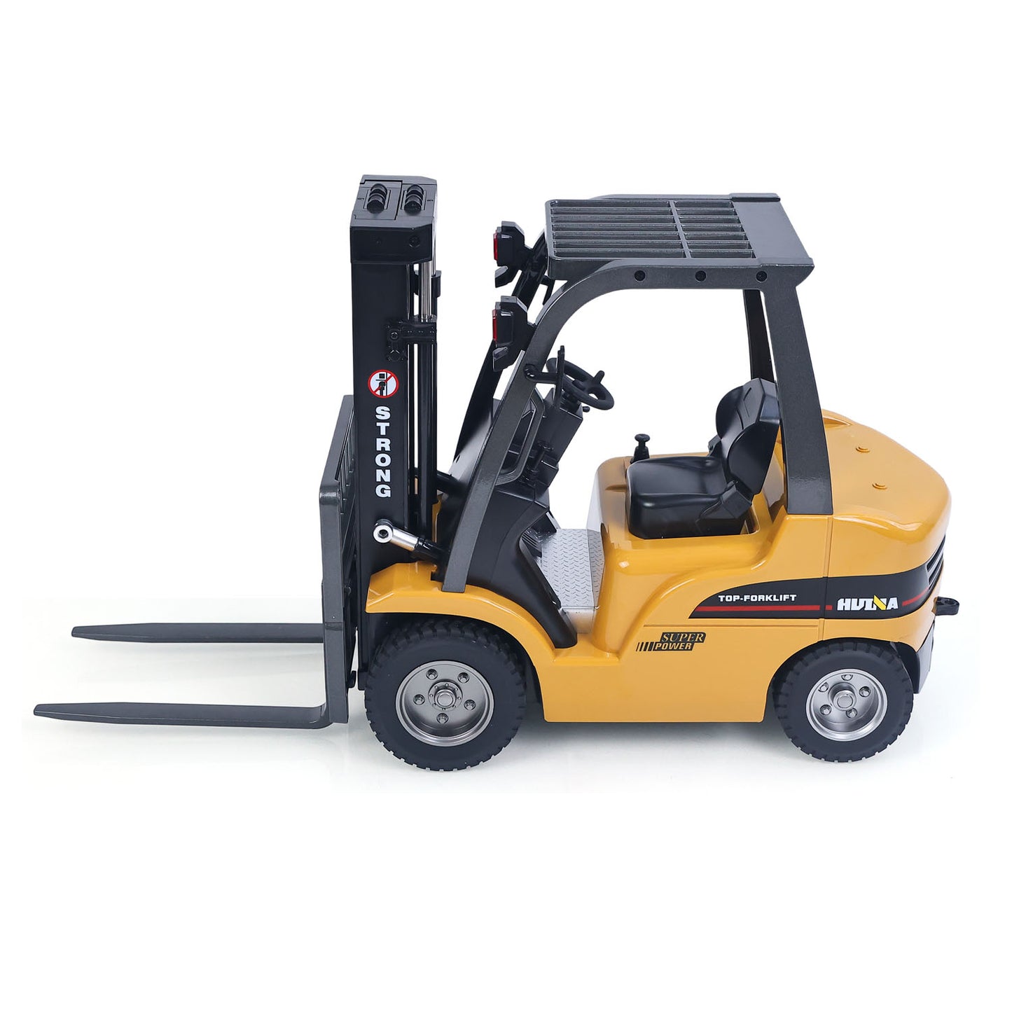 US Stock HIUNA 1/14 577 14CH RC Electric Lifting Forklift Remote Control Construction Vehicle Model Hook Pallet Battery Light Sound System