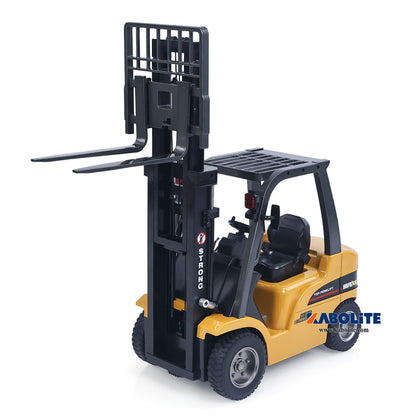 IN Stock HIUNA 577 1/14 Electric Lifting Remote Control Forklift RC Construction Vehicle Model with Hook Pallet Light Sound Effect