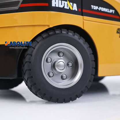 IN Stock HIUNA 577 1/14 Electric Lifting Remote Control Forklift RC Construction Vehicle Model with Hook Pallet Light Sound Effect