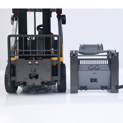 HIUNA 577 1/14 Electric Lifting Remote Control Forklift Model RC Construction Vehicle Battery Light Sound Effect Battery