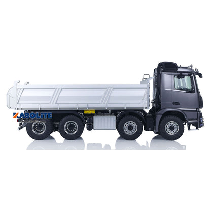 Kabolite K3367 1/14 Metal 8x8 Hydraulic Remote Control Dump Truck RC Tipper with Sonud Light 2 Speed Transmission