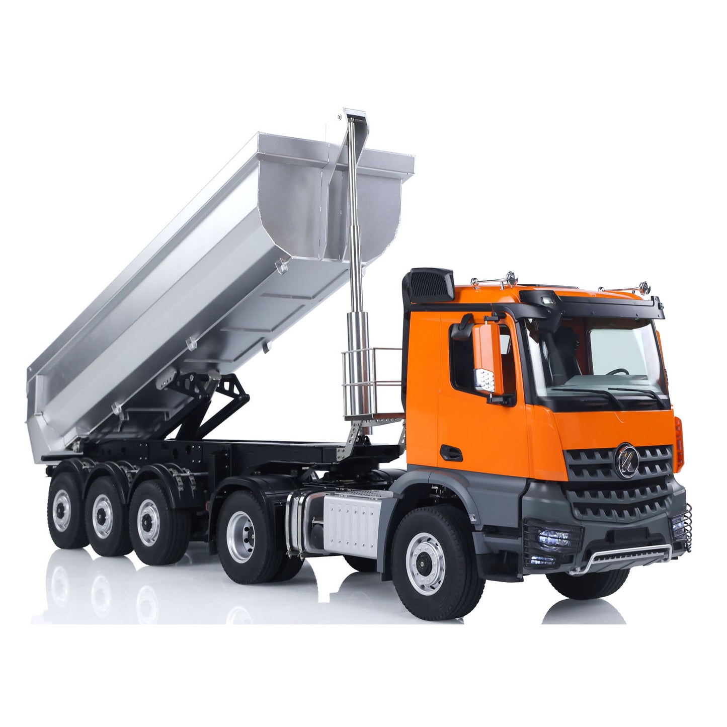 EU Stock 2.4G Kabolite 1/14 4X4 RC Tractor Truck 5801 3Axles Electric Lifting Dump Trailer Sound Light 2 Speed Transmission