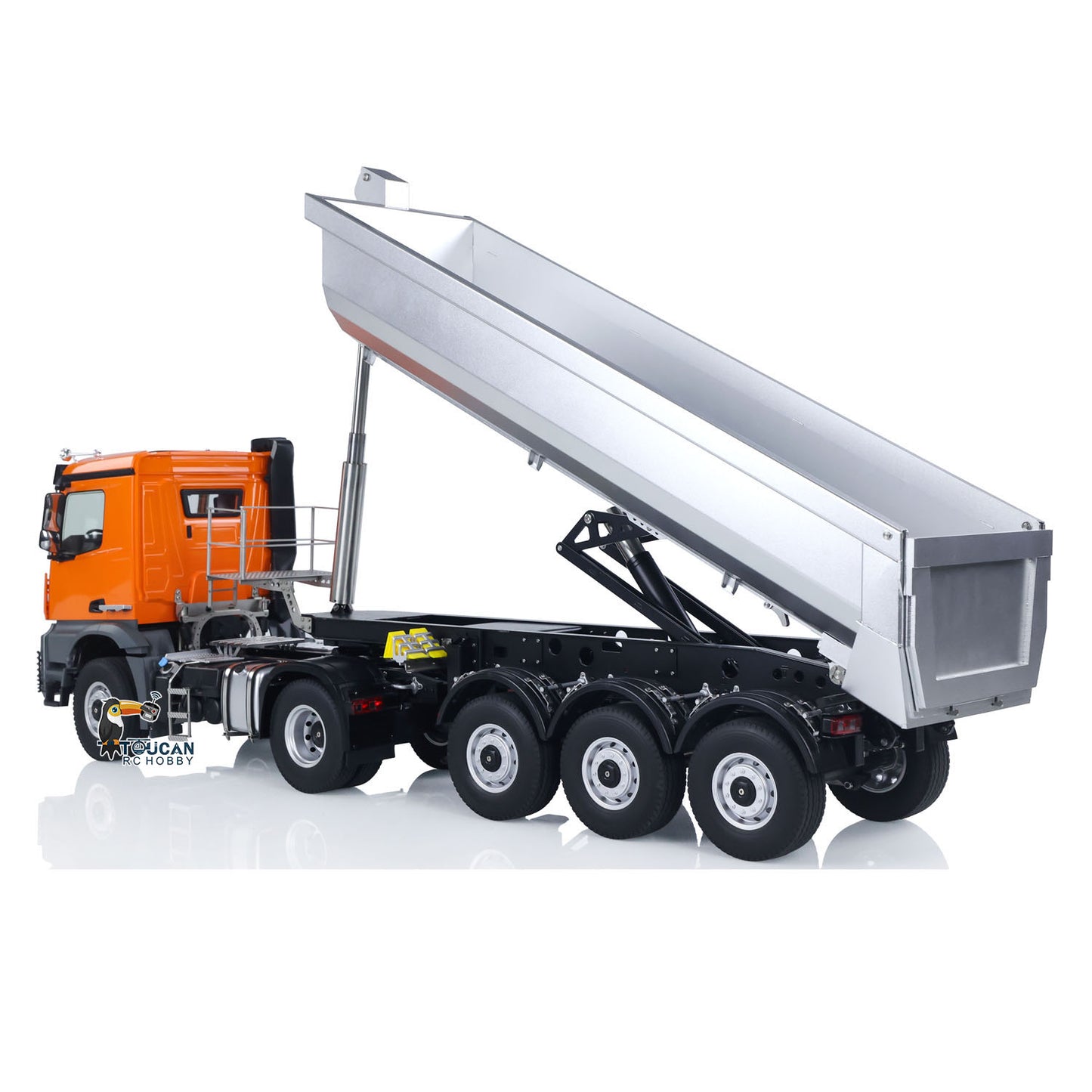 US Warehouse Kabolite 5801 1/14 4X4 RC Tractor Truck 3Axles Electric Lifting Dump Trialer Car Sound Light System