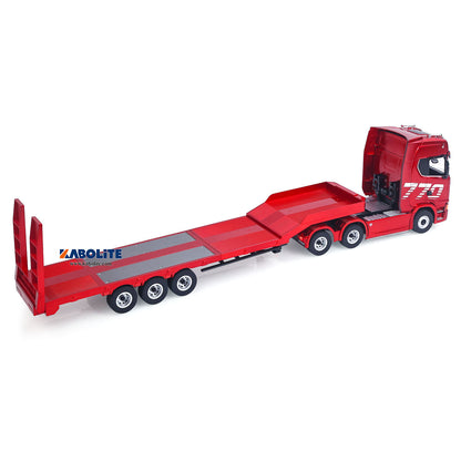 IN Stock HUINA 770S 1/18 6x4 RC Tractor Truck 1501A with 3Axle Plastic Semi Flatbed Trailer Electric Support Legs Tail Board Light System