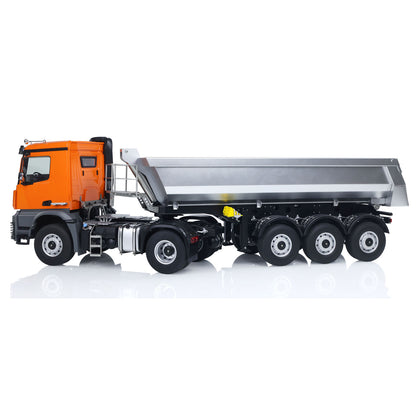 EU Stock 2.4G Kabolite 1/14 4X4 RC Tractor Truck 5801 3Axles Electric Lifting Dump Trailer Sound Light 2 Speed Transmission
