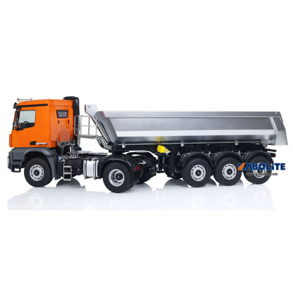 US STOCK Kabolite K5801 1/14 Scale 4X4 RC Tractor Truck 3Axles AWD W/ Electric Lifting Hopper Dump Trailer Tipper Battery