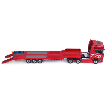US Stock HUINA 1501A 1/18 Remote Control Tractor Truck 770S 3 Axle Plastic Semi Trailer Flatbed Finished Model RTR Light Sound Effects
