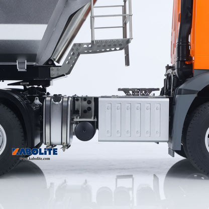 Fast Free Shipping for EU 2.4G Kabolite 1/14 4X4 RC Tractor Truck 5801 3Axles Electric Lifting Dump Trailer Sound Light 2 Speed Transmission