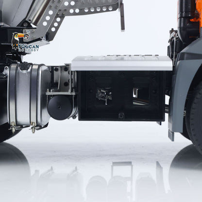 Kabolite K5801 Car 1/14 Scale 4X4 RC Tractor Truck 3Axles AWD W/ Electric Lifting Hopper Dump Trailer Tipper Battery