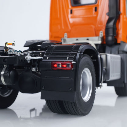 Kabolite K5801 Car 1/14 Scale 4X4 RC Tractor Truck 3Axles AWD W/ Electric Lifting Hopper Dump Trailer Tipper Battery