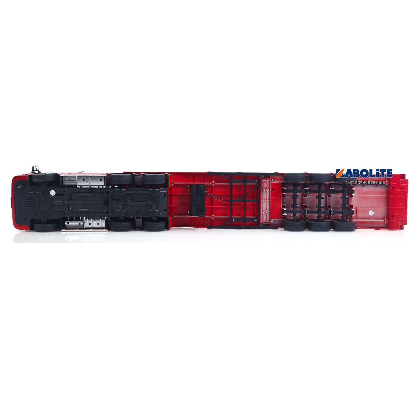IN Stock HUINA 770S 1/18 6x4 RC Tractor Truck 1501A with 3Axle Plastic Semi Flatbed Trailer Electric Support Legs Tail Board Light System