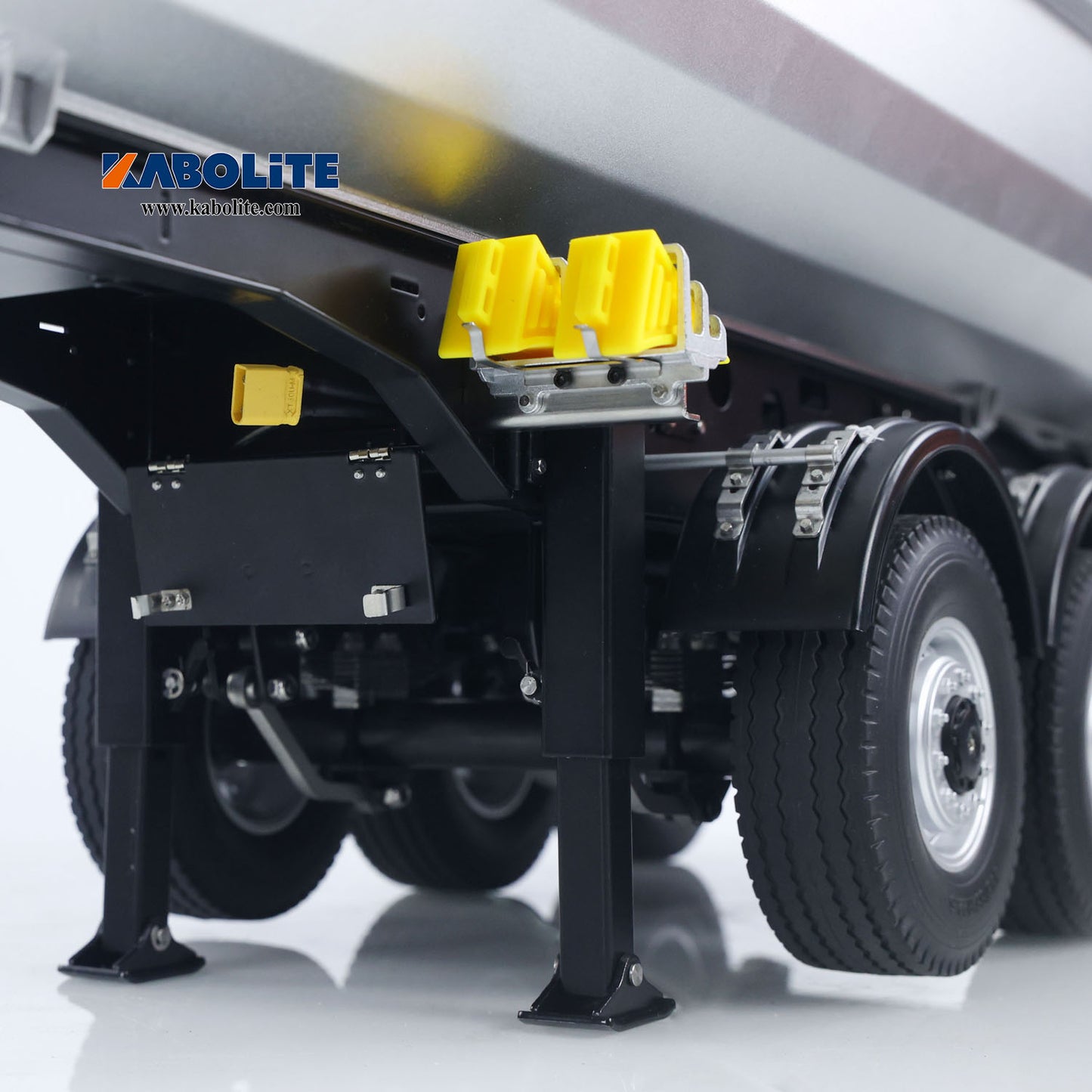 US STOCK Kabolite K5801 1/14 Scale 4X4 RC Tractor Truck 3Axles AWD W/ Electric Lifting Hopper Dump Trailer Tipper Battery