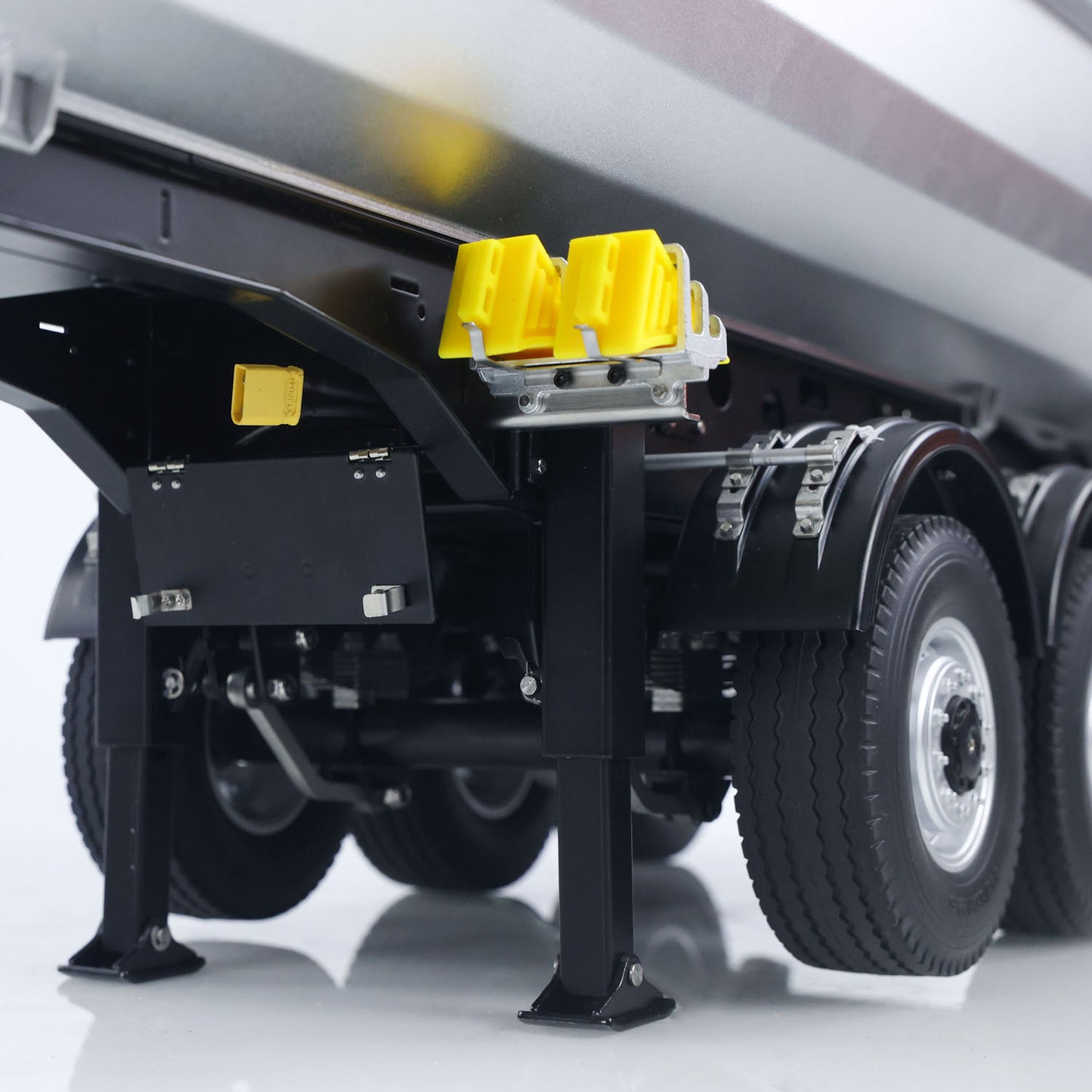 Kabolite K5801 1/14 Scale 4X4 RC Tractor Truck 3Axles AWD W/ Electric Lifting Hopper Dump Trailer Tipper Battery