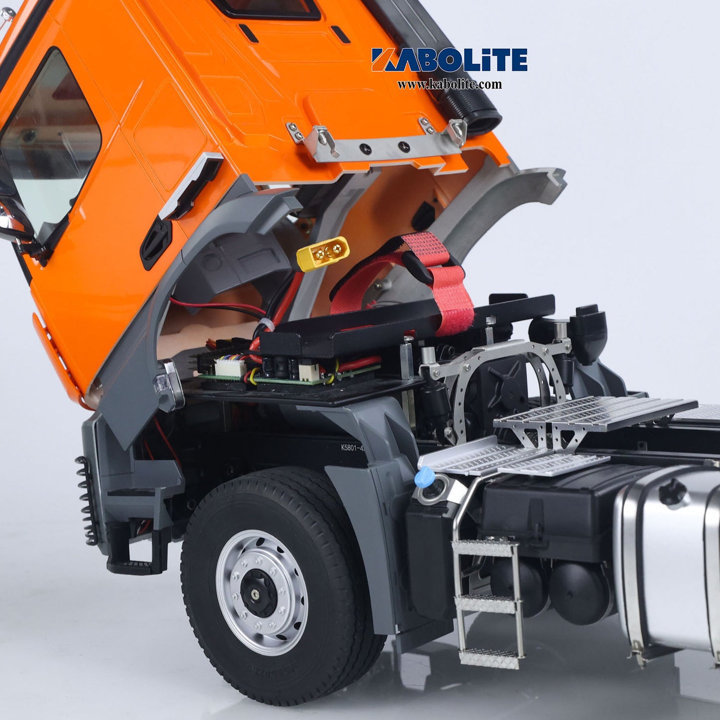 US STOCK Kabolite K5801 1/14 Scale 4X4 RC Tractor Truck 3Axles AWD W/ Electric Lifting Hopper Dump Trailer Tipper Battery