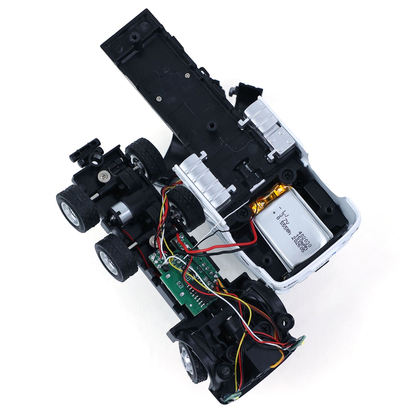 IN Stock Pre-order RTR HUINA 1/64 Remote Control Tractor Truck 9900 W/ 3Axle Plastic Semi Flatbed Trailer Lights Sound Effect Manual Support Legs