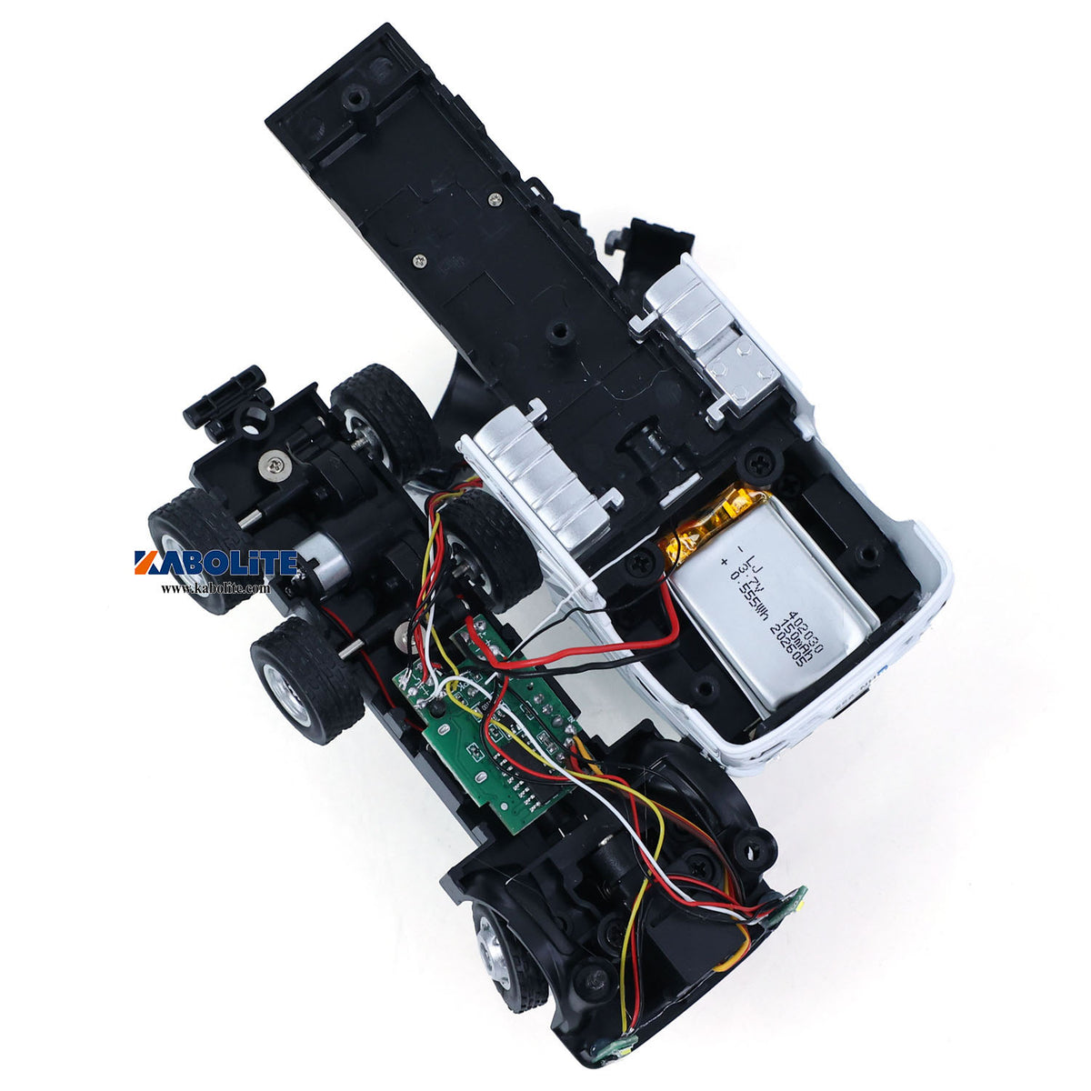 IN Stock HUINA 9900 1/64 6X4 Remote Control Tractor Truck with 3Axle Plastic Semi Flatbed Trailer Lights Sound Effect Manual Support Legs