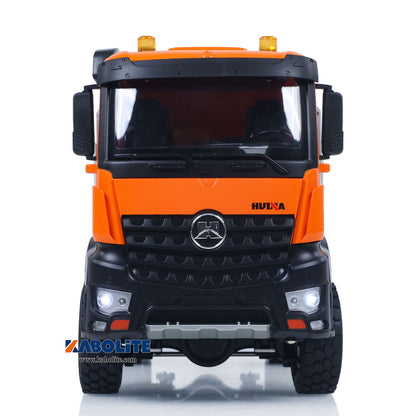Limited-Time Sale US Stock HUINA 1598 1/14 Plastic RC Dump Truck with 3 Power Axles Differential Air Suspension Light Sound for Construction Vehicles Hobbyists