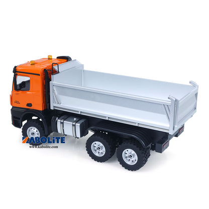 IN Stock HUINA 1598 1/14 Plastic RC Dump Truck with 3 Power Axles Differential Air Suspension Light Sound for Construction Vehicles Hobbyists