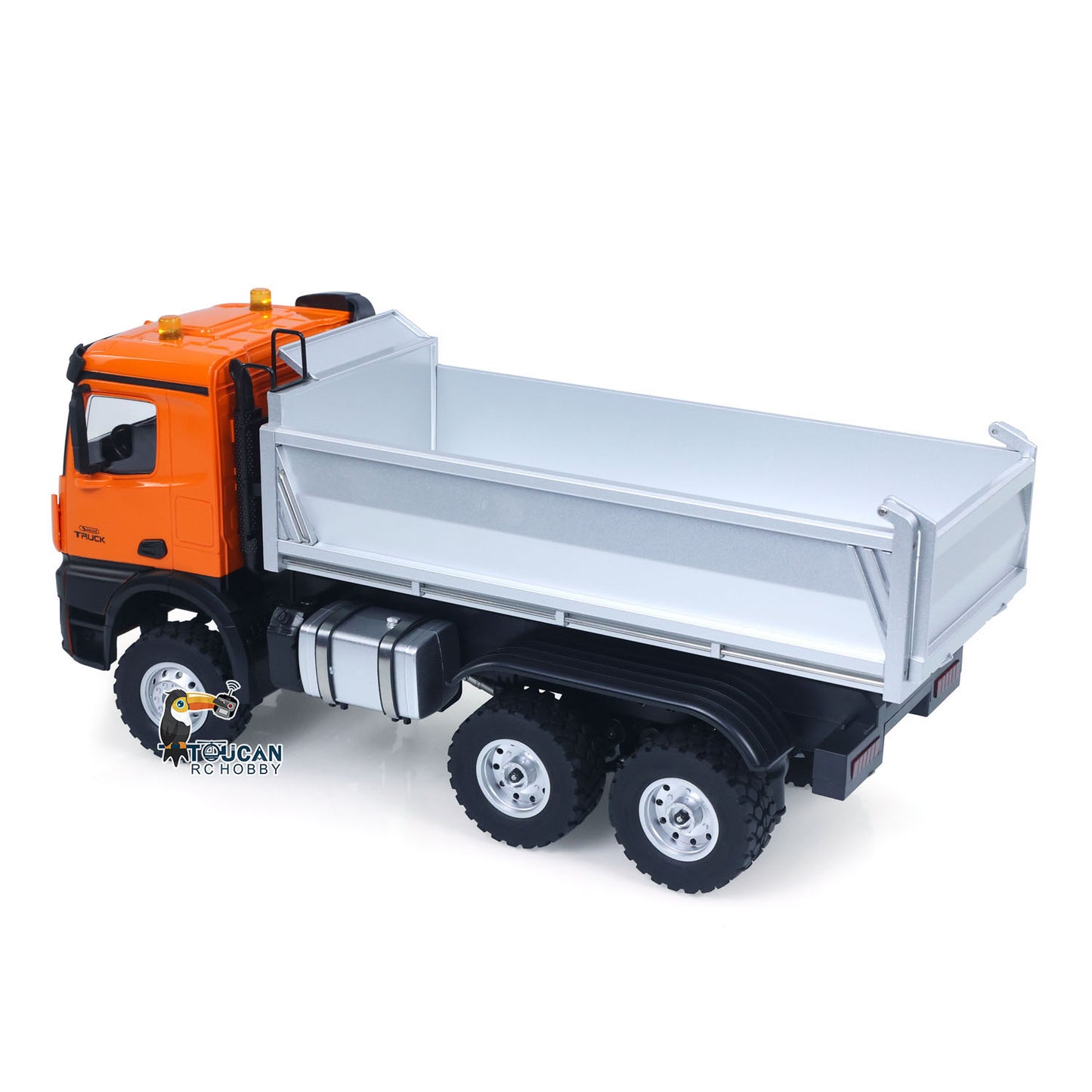 1/14 HUINA 1598 2.4G Remote Control Dumper 6x6 Engineering Transport Vehicle Lifting Rod Tipper Car Light Sound Battery Toys