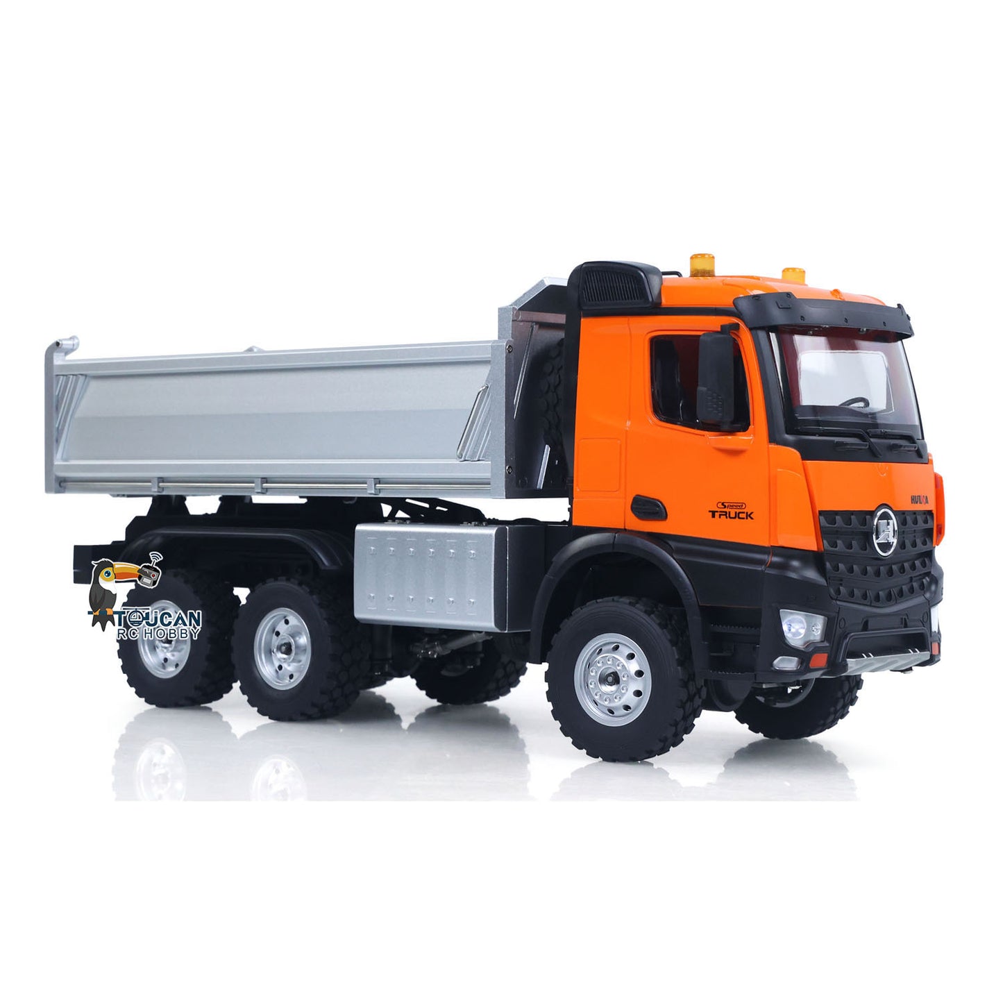 Fast Free Shipping 1/14 HUINA 1598 2.4G Remote Control Dumper 6*6 Engineering Transport Vehicle Lifting Rod Tipper Car Light Sound Battery Toys