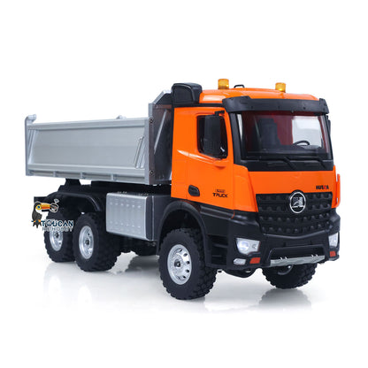 US Stock 1/14 HUINA 1598 2.4G Remote Control Dumper 6*6 Engineering Transport Vehicle Lifting Rod Tipper Car Light Sound Battery Toys