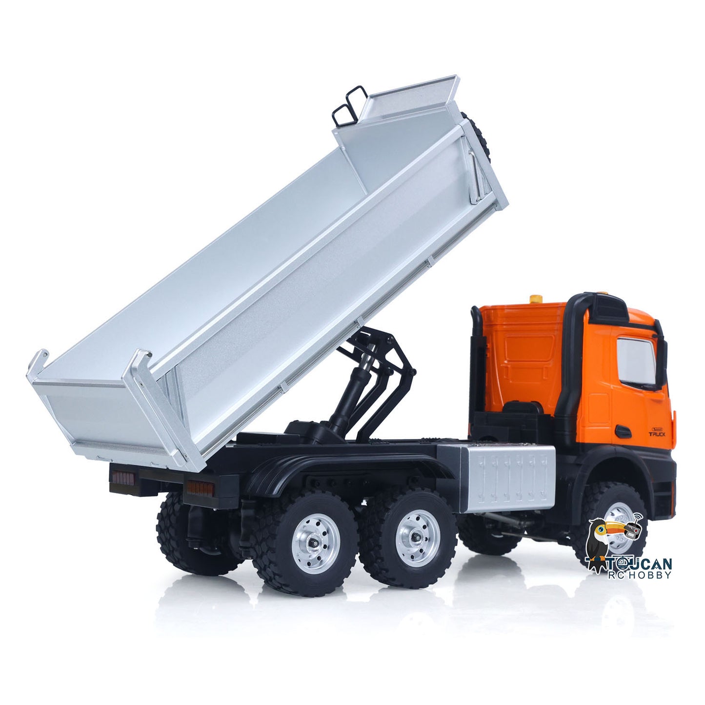 1/14 HUINA 1598 2.4G Remote Control Dumper 6x6 Engineering Transport Vehicle Lifting Rod Tipper Car Light Sound Battery Toys