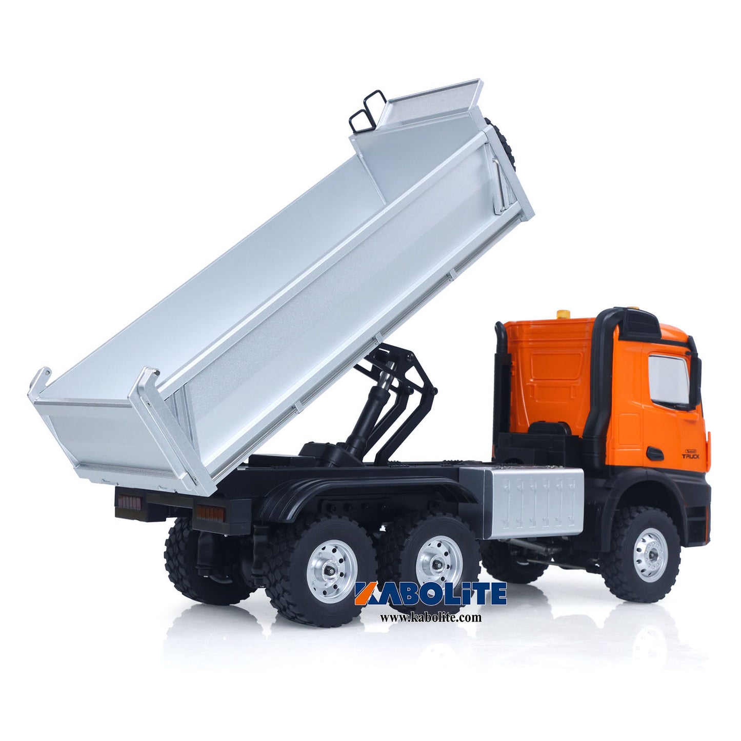 IN Stock HUINA 1598 1/14 Plastic RC Dump Truck with 3 Power Axles Differential Air Suspension Light Sound for Construction Vehicles Hobbyists