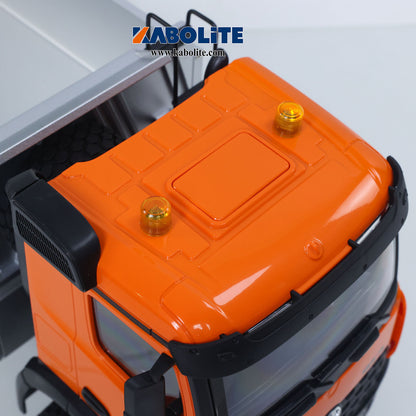 IN Stock HUINA 1598 1/14 Plastic RC Dump Truck with 3 Power Axles Differential Air Suspension Light Sound for Construction Vehicles Hobbyists