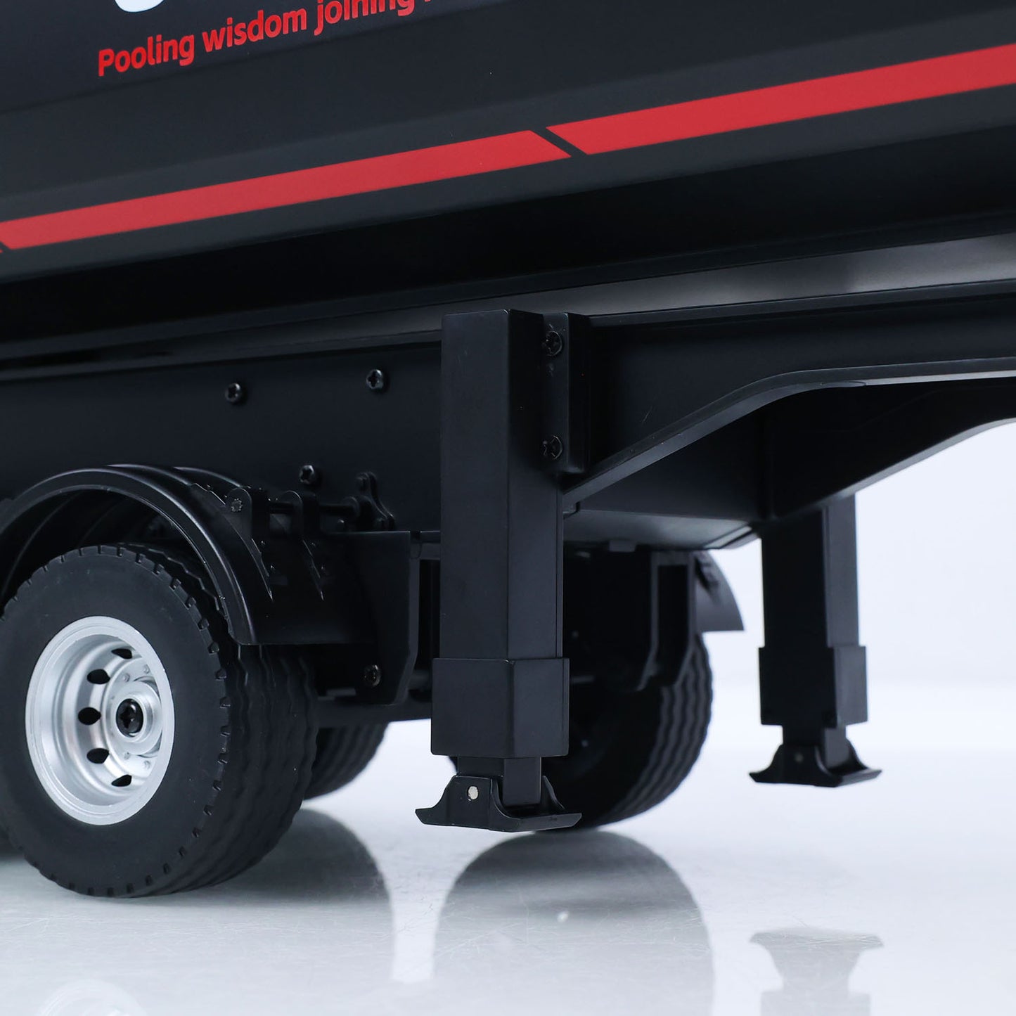 IN Stock Electric Semi Dump Trailer Light Effect Support Legs For HUINA 1/18 Remote Control Tractor Truck 1501 1501PRO Finished Model
