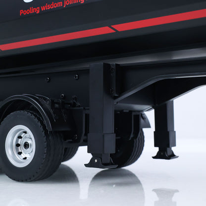 IN Stock Electric Semi Dump Trailer Light Effect Support Legs For HUINA 1/18 Remote Control Tractor Truck 1501 1501PRO Finished Model