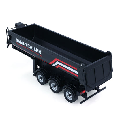 IN Stock Electric Semi Dump Trailer Light Effect Support Legs For HUINA 1/18 Remote Control Tractor Truck 1501 1501PRO Finished Model