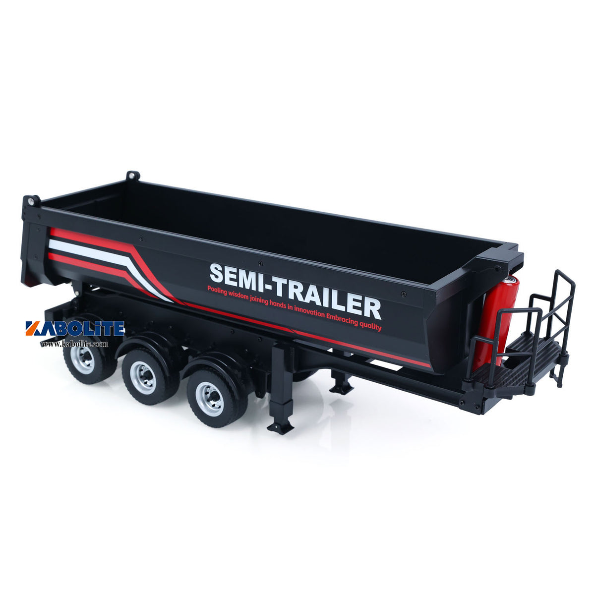 IN Stock HUINA 1509 Electric Semi Dump Trailer with Light Effect Support Legs For 1/18 1501 Remote Control Tractor Truck Model
