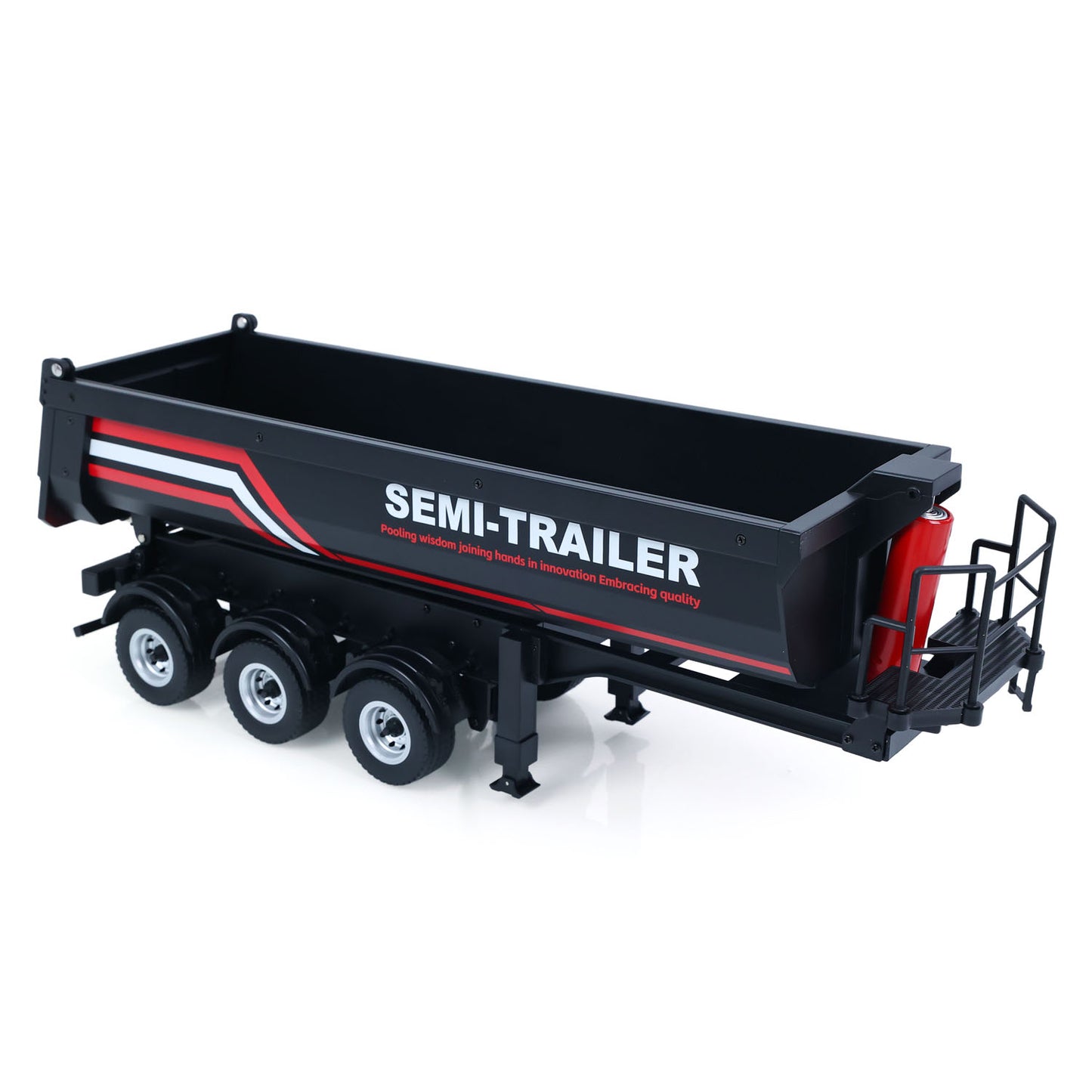 Fast Free Shipping for EU HUINA 1/18 Electric Lifting Remote Control Semi Dump Trailer for RC Tractor Truck 1501 Tail Light Support Leg No Sound System
