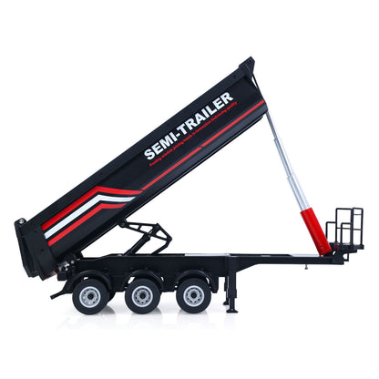 Fast Free Shipping for EU HUINA 1/18 Electric Lifting Remote Control Semi Dump Trailer for RC Tractor Truck 1501 Tail Light Support Leg No Sound System