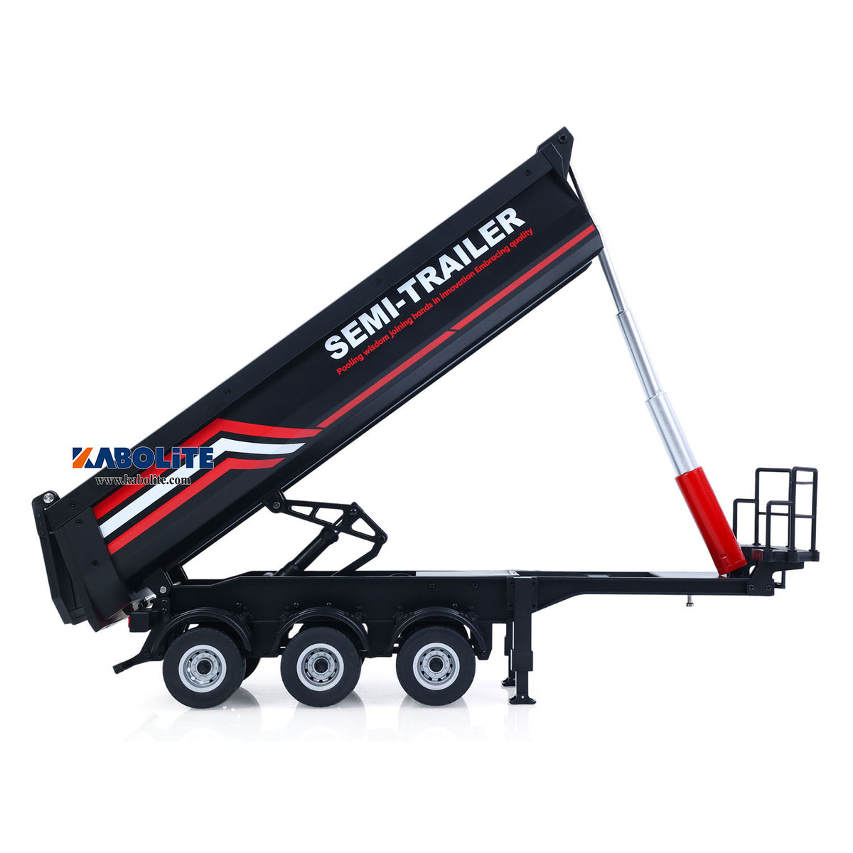 IN Stock HUINA 1509 Electric Semi Dump Trailer with Light Effect Support Legs For 1/18 1501 Remote Control Tractor Truck Model