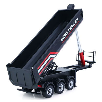 IN Stock Electric Semi Dump Trailer Light Effect Support Legs For HUINA 1/18 Remote Control Tractor Truck 1501 1501PRO Finished Model
