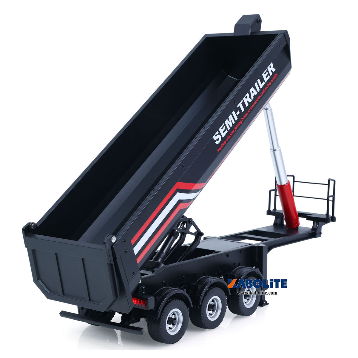IN Stock HUINA 1509 Electric Semi Dump Trailer with Light Effect Support Legs For 1/18 1501 Remote Control Tractor Truck Model