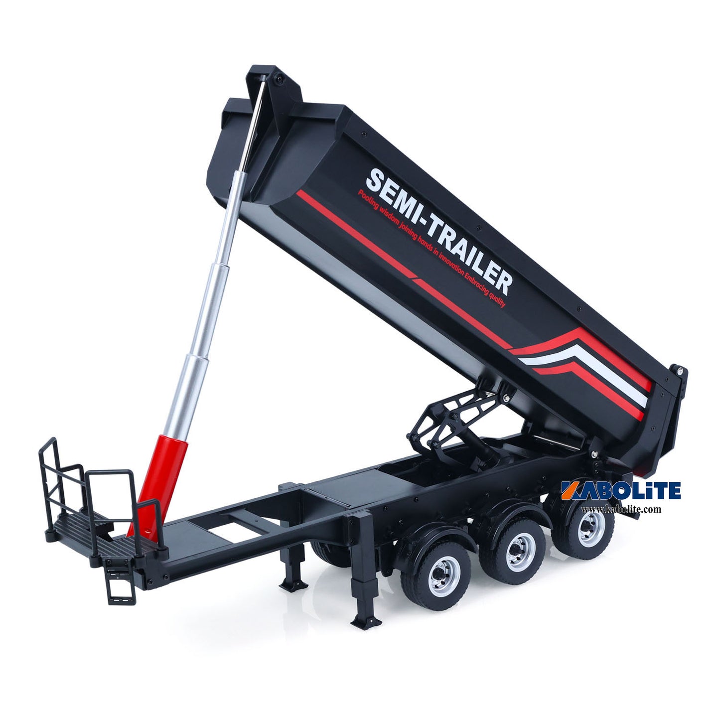 IN Stock HUINA 1509 Electric Semi Dump Trailer with Light Effect Support Legs For 1/18 1501 Remote Control Tractor Truck Model