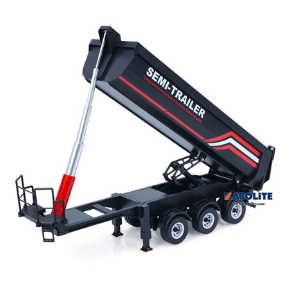 IN Stock HUINA 1509 Electric Semi Dump Trailer with Light Effect Support Legs For 1/18 1501 Remote Control Tractor Truck Model