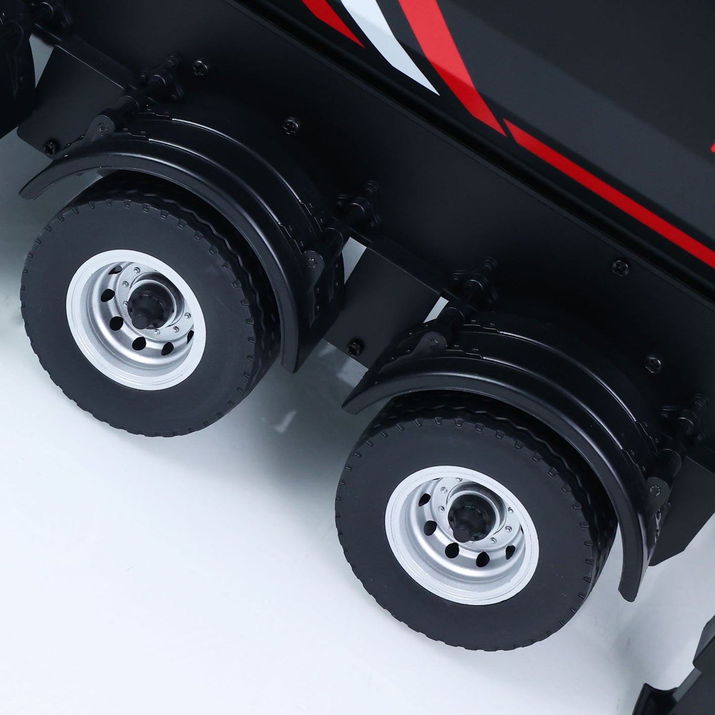 Fast Free Shipping for EU HUINA 1/18 Electric Lifting Remote Control Semi Dump Trailer for RC Tractor Truck 1501 Tail Light Support Leg No Sound System