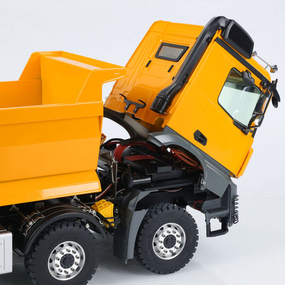 Kabolite K3365 K3366 1/14 8X8 RC Hydraulic Roll On Off Dumper Truck with FlySky FS ST8 Remote Controller 2 Speed Transmission Sound Light System