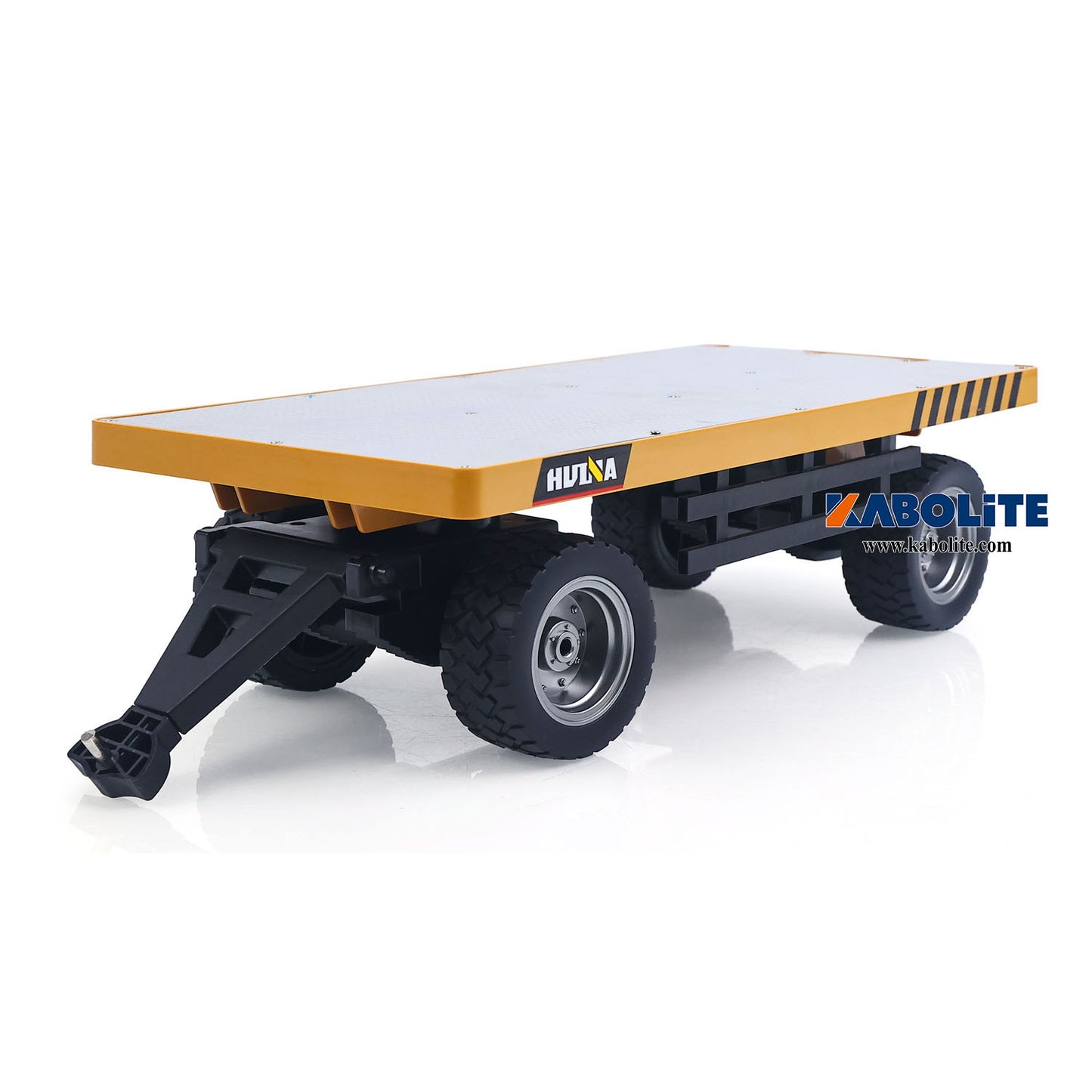 IN Stock HUINA 1578 1/10 2Axle Flatbed Trailer with Manual Lifting Tail Board For 1/14 1577 Electric RC Forklift Model