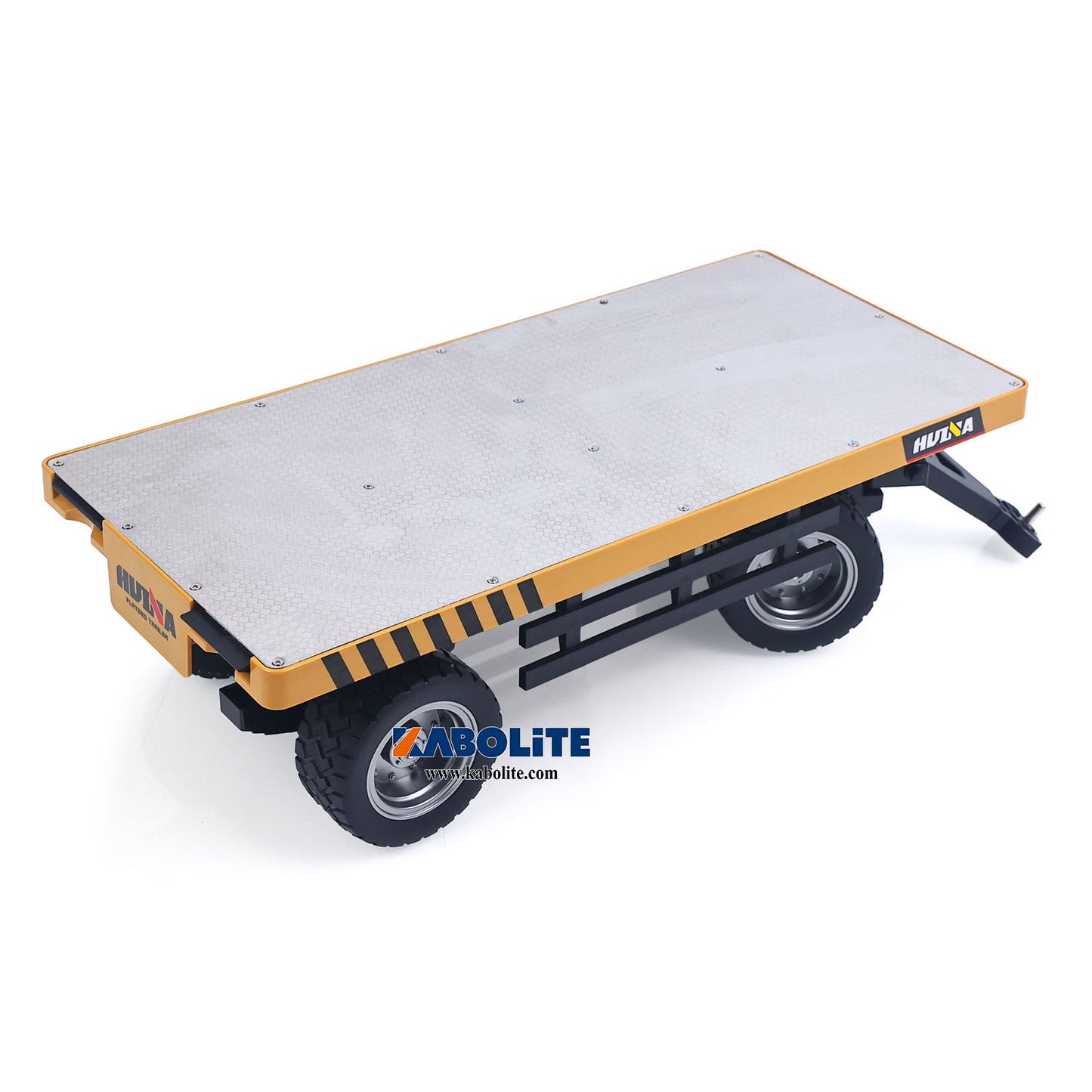 IN Stock HUINA 1578 1/10 2Axle Flatbed Trailer with Manual Lifting Tail Board For 1/14 1577 Electric RC Forklift Model