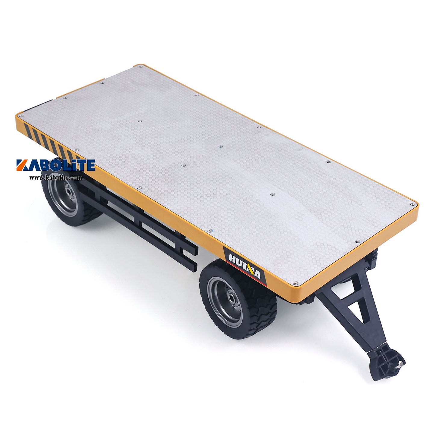 IN Stock HUINA 1578 1/10 2Axle Flatbed Trailer with Manual Lifting Tail Board For 1/14 1577 Electric RC Forklift Model